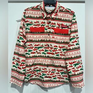 NWT Holiday Graphic Button Down Shirt